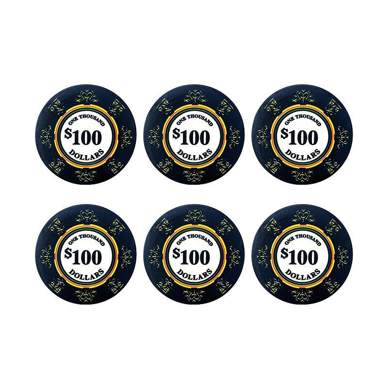 40mm Clay Poker Chips Casino Gambling Game Token for Card Board Game 14g