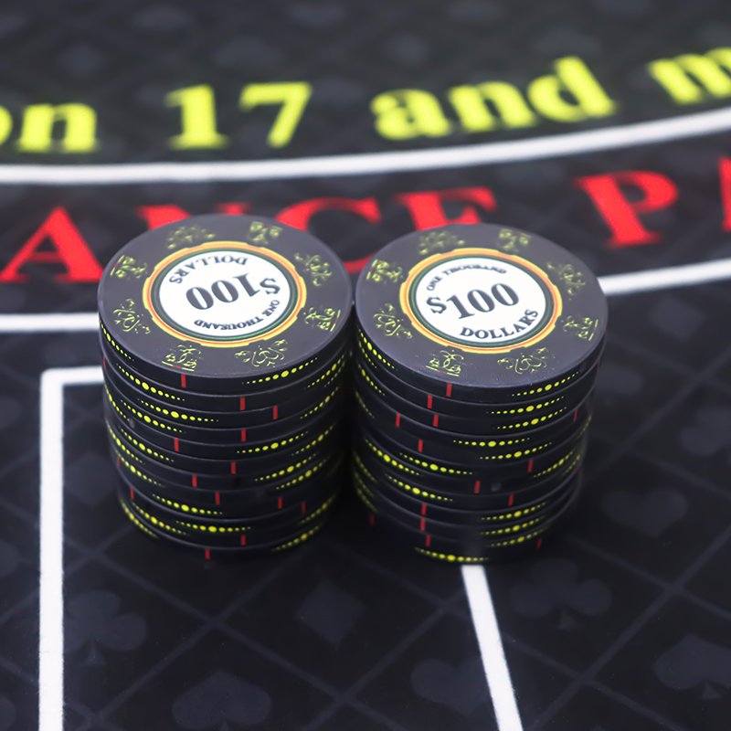 40mm Clay Poker Chips Casino Gambling Game Token for Card Board Game 14g