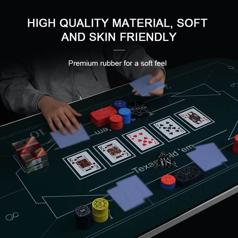 Hot Sale 1.8m Poker Chip Desk Pad Light Luxury Texas Hold'em Rubber Table Top Cloth Digital Print Casino Board Game Poker Mat