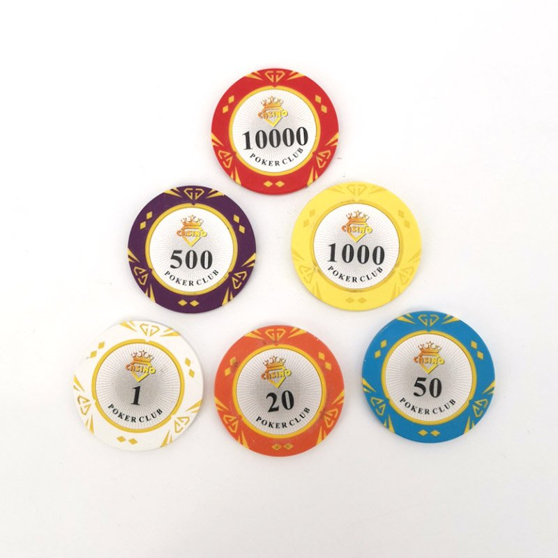 High Quality poker chip token coin jetton real clay poker chips Clay poker chips for gambling in casinos
