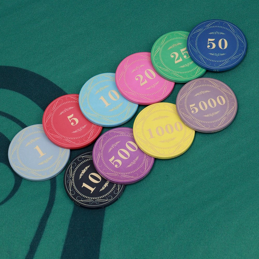 Professional colored poker chips ceramic 50mm 16.2g custom logo set casino grade game chip for other entertainment products