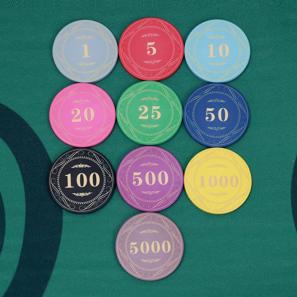 Professional colored poker chips ceramic 50mm 16.2g custom logo set casino grade game chip for other entertainment products
