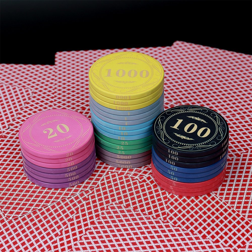 Professional colored poker chips ceramic 50mm 16.2g custom logo set casino grade game chip for other entertainment products