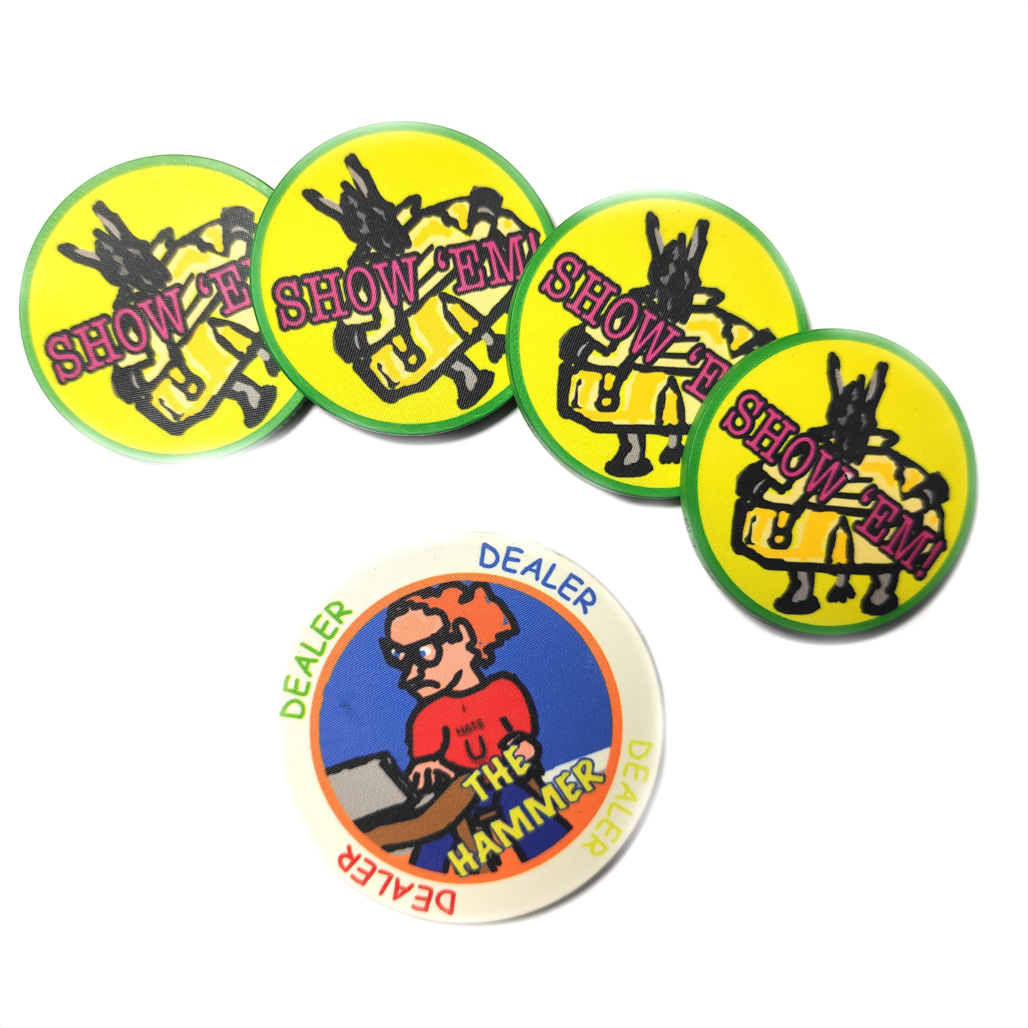 Custom Big size 43mm Sublimation Blanks ceramic Poker Chips