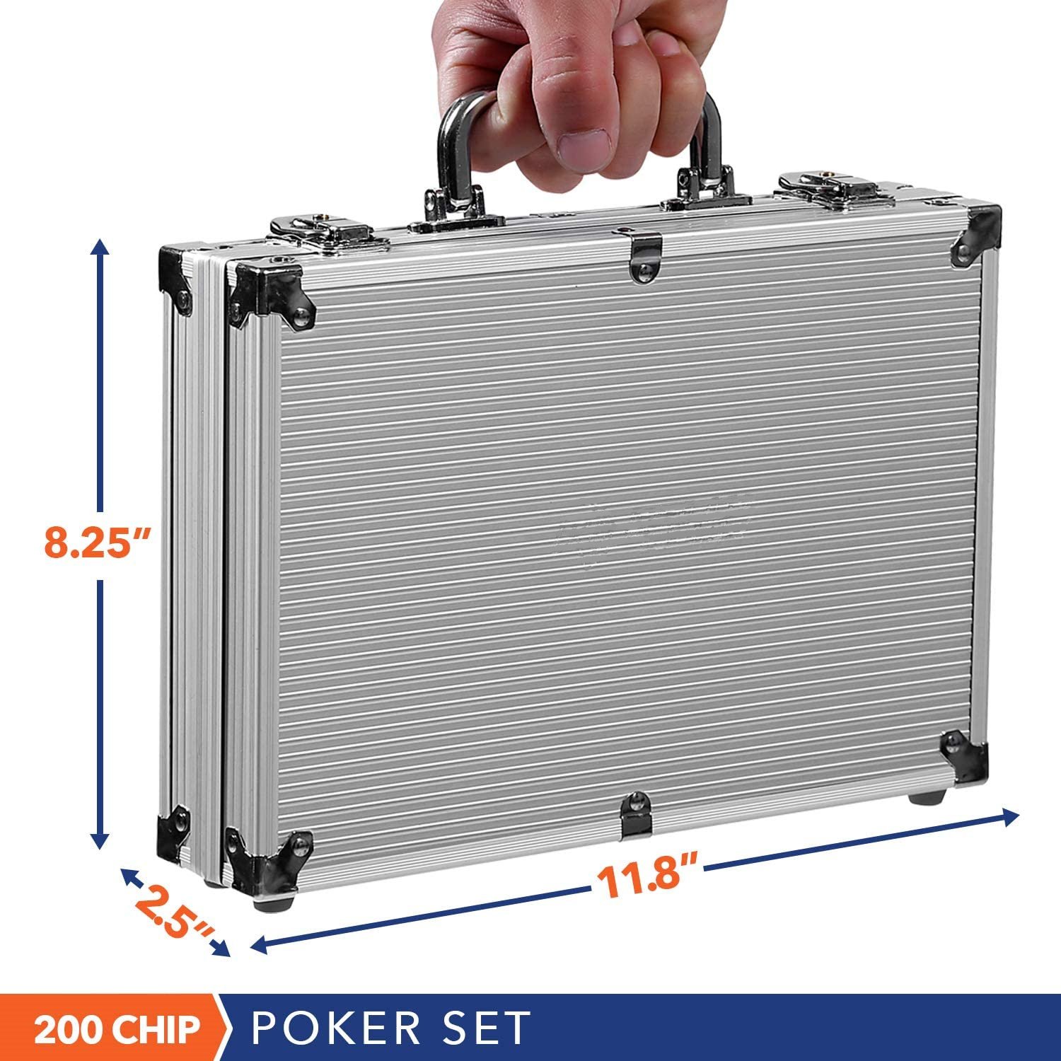 200pcs 300pcs 500pcs Fichas De Poker Premium Custom Logo Clay Poker Chips Set Casino With Aluminium Case
