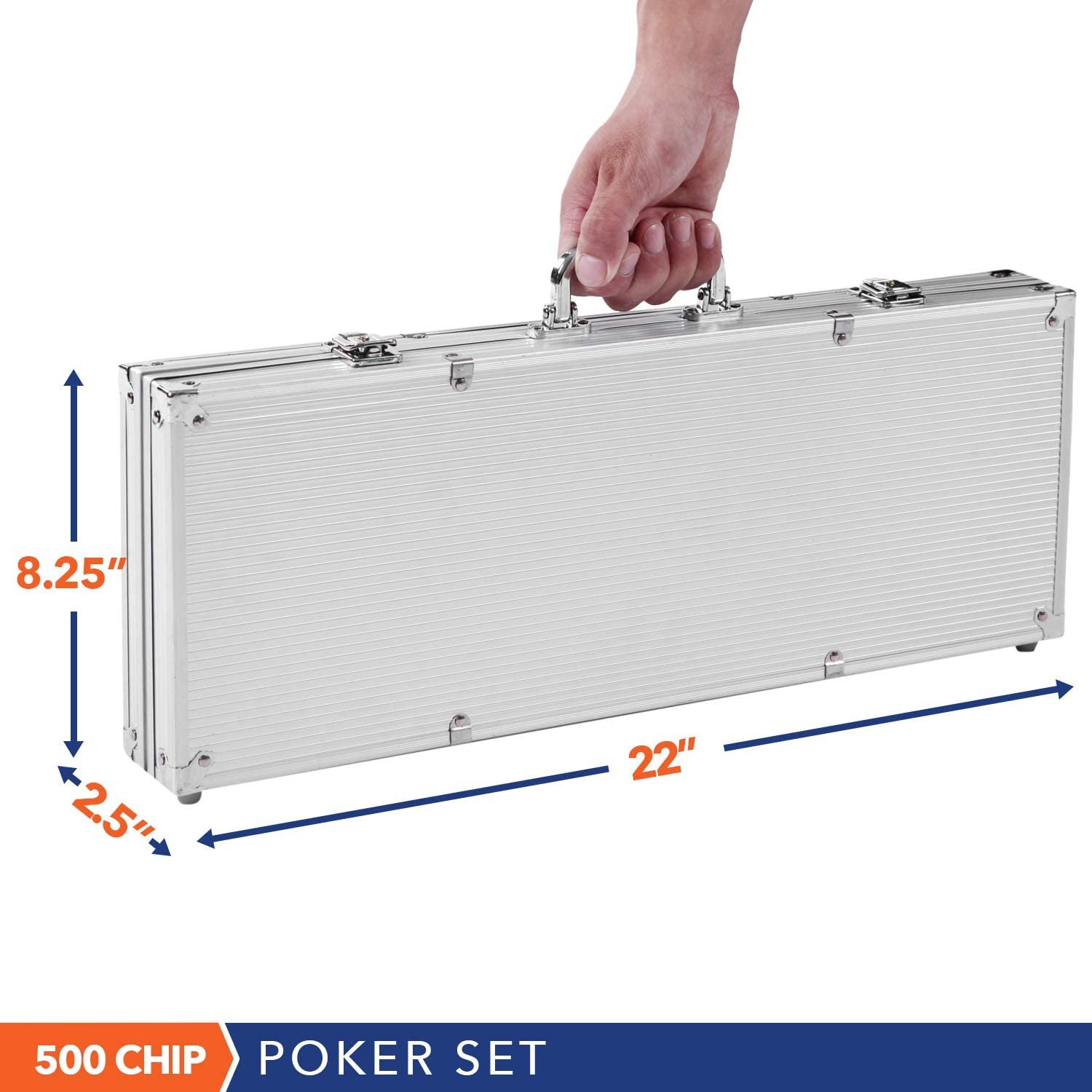 200pcs 300pcs 500pcs Fichas De Poker Premium Custom Logo Clay Poker Chips Set Casino With Aluminium Case