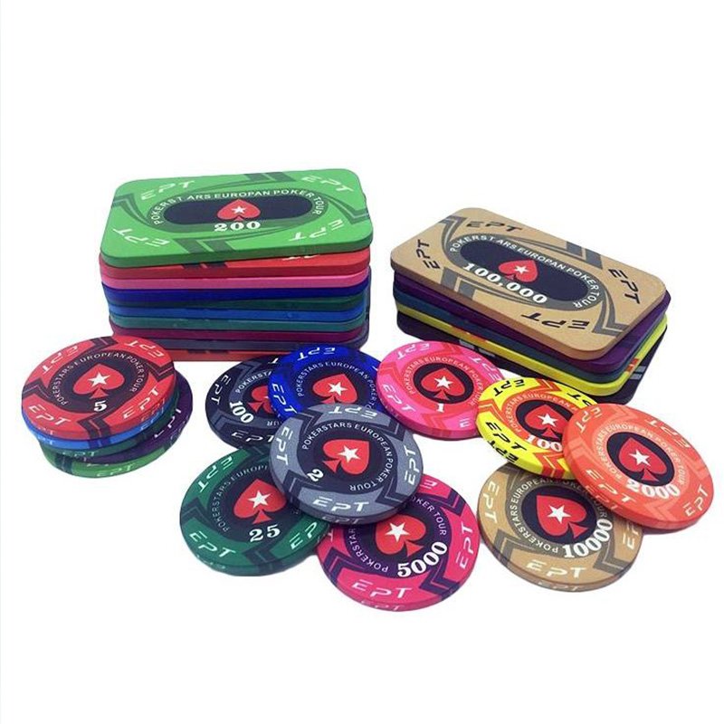 EPT/WPT Chips Professional Ceramic Poker Chips Customize Made Poker Token with Custom Service