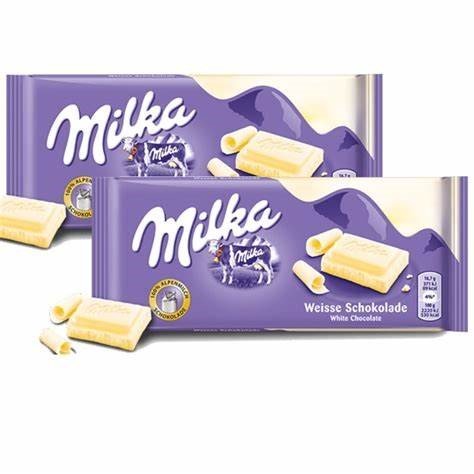 Best Milk Chocolate MILKA White, 100g Bars 100% Alpine Milk for sale and export
