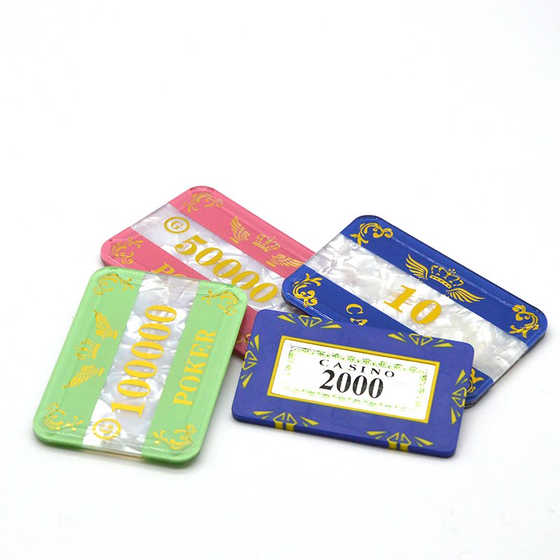 Custom Printed Card Board Game Counters Acrylic Poker Chip Token Jetton With Logo