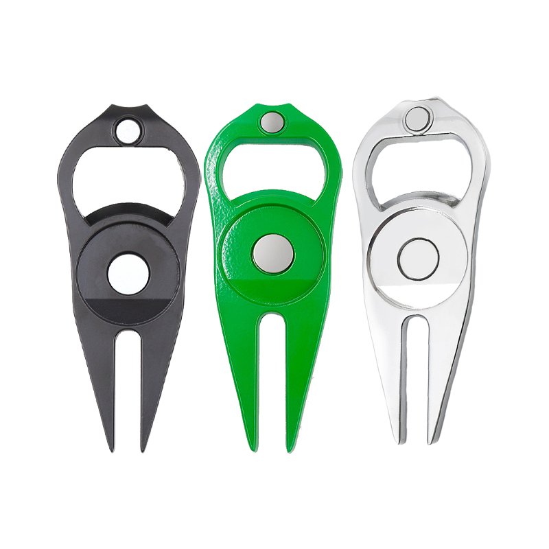 Factory Price Stainless Steel Divot Tool Golf Ball Marker Magnetic Multi-Function Golf Divot Tool