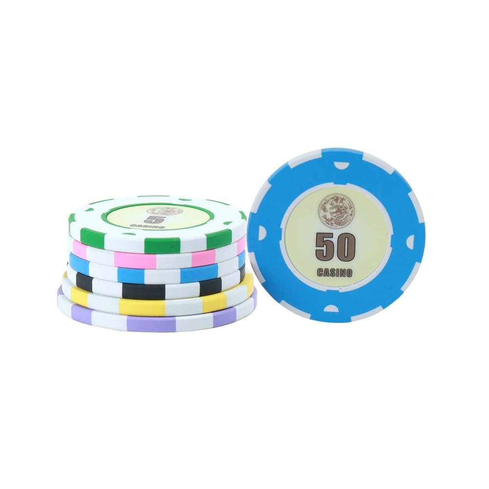 2024 latest design composite rfid poker chips casino poker game ceramic 40mm 10G chips for Texas Hold 'em