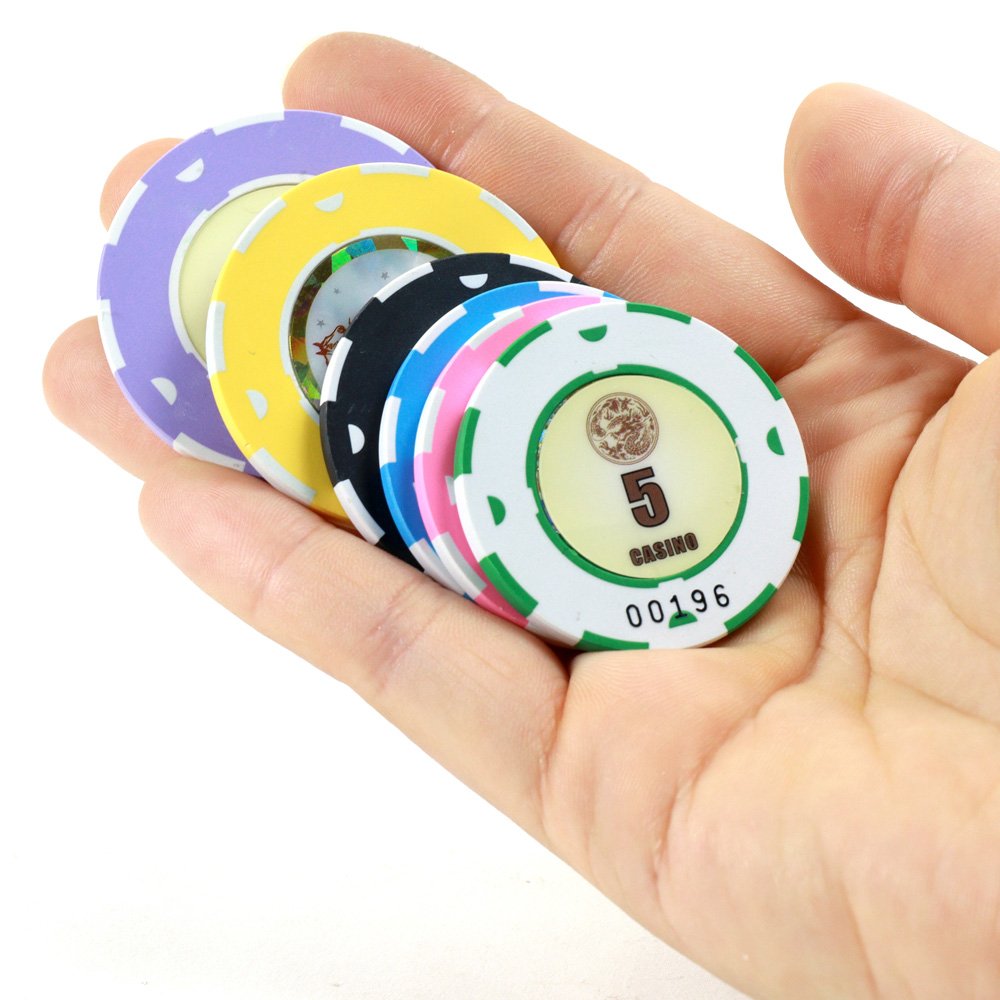 2024 latest design composite rfid poker chips casino poker game ceramic 40mm 10G chips for Texas Hold 'em