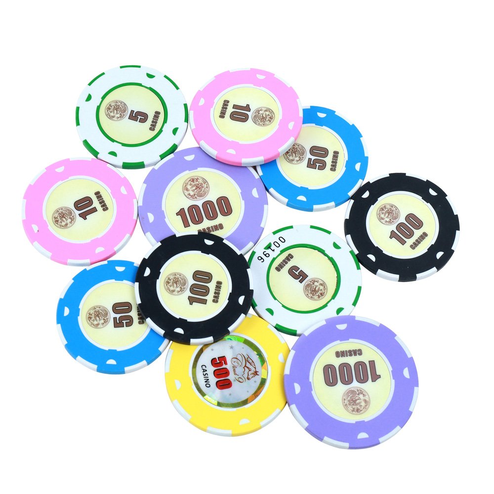 2024 latest design composite rfid poker chips casino poker game ceramic 40mm 10G chips for Texas Hold 'em