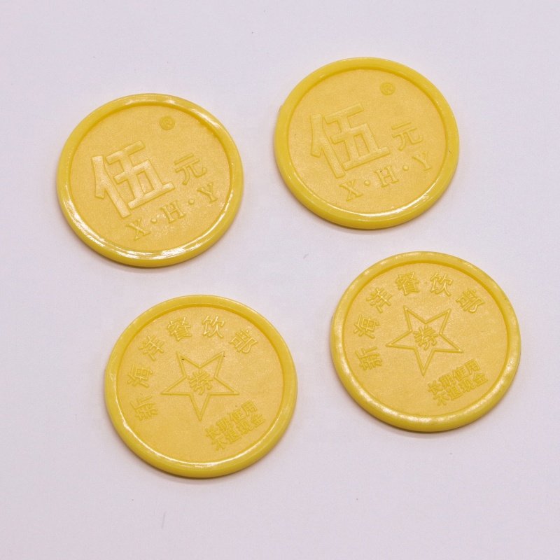 Eco-friendly Durable Embossed Plastic Chips Plastic Token Coins for Awards and Sports