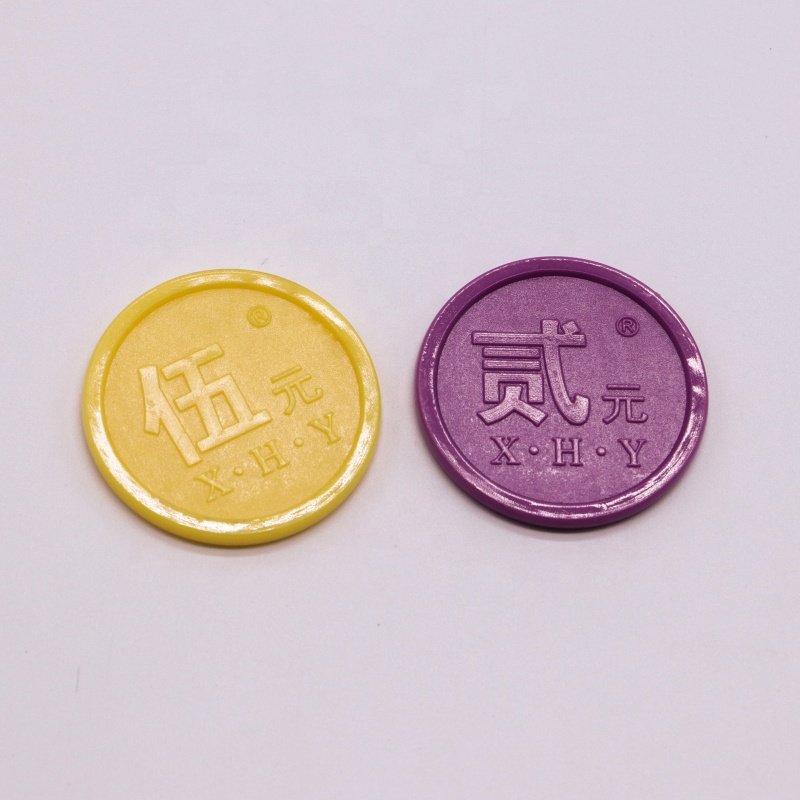 Eco-friendly Durable Embossed Plastic Chips Plastic Token Coins for Awards and Sports