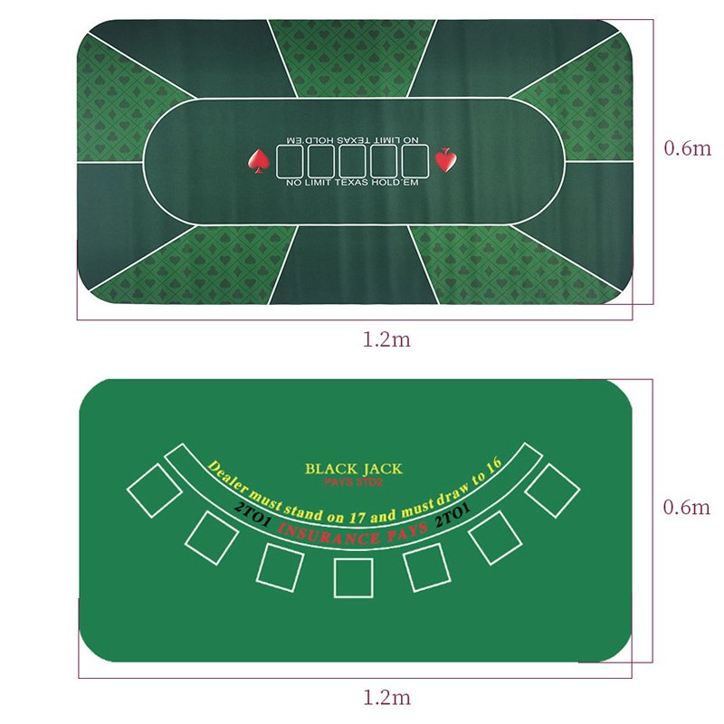 Introducing Chip Portable Texas Hold'em Games Custom Rubber Table Poker Mat
