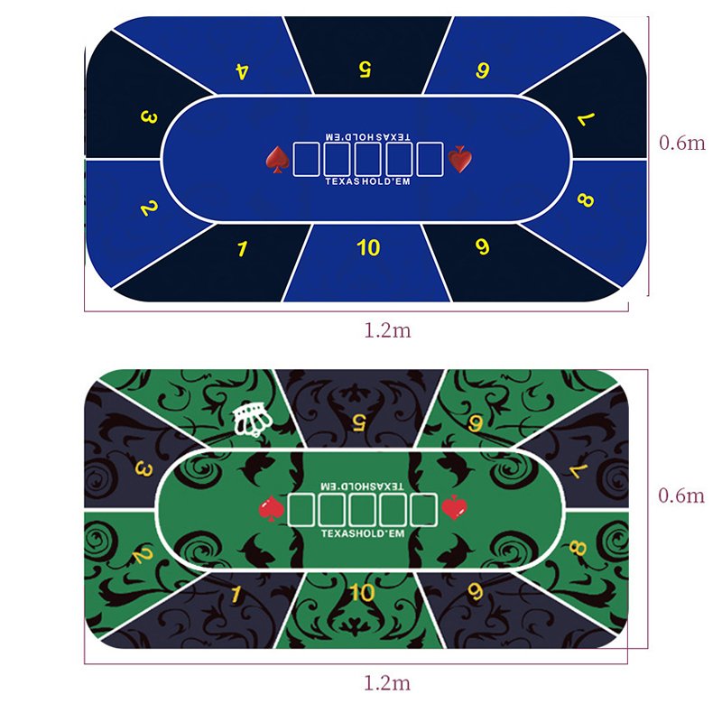 Introducing Chip Portable Texas Hold'em Games Custom Rubber Table Poker Mat