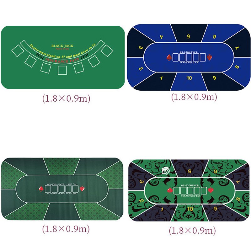 Introducing Chip Portable Texas Hold'em Games Custom Rubber Table Poker Mat