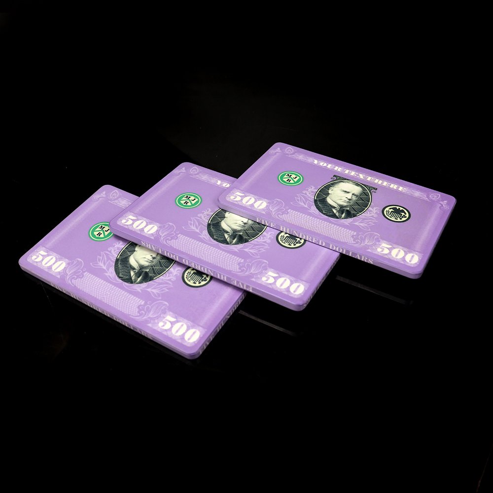 Factory directly supply 39g jetons de poker plaques presidents rectangular custom ceramic chips for casino game accessaries