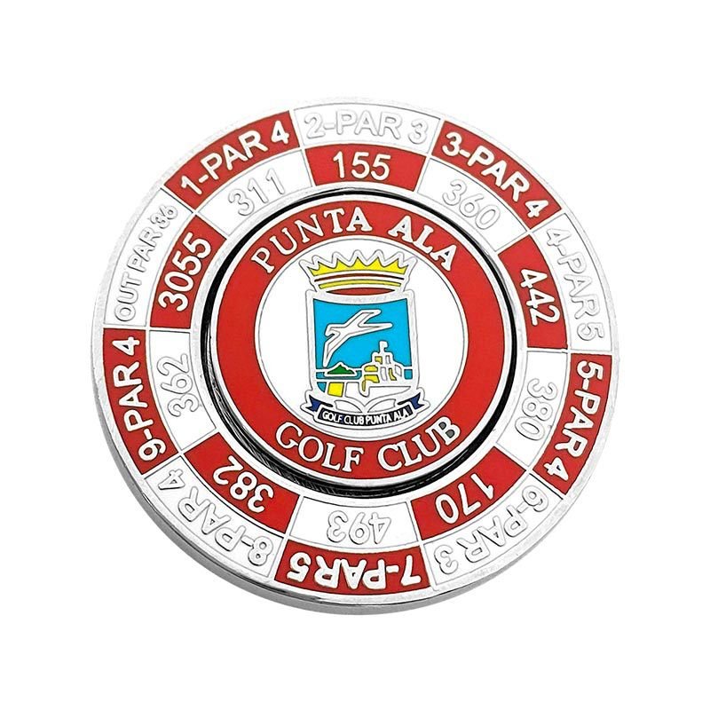 Metallic Golf Poker Chip Magnetic Ball Marker custom design removable Ball Marker