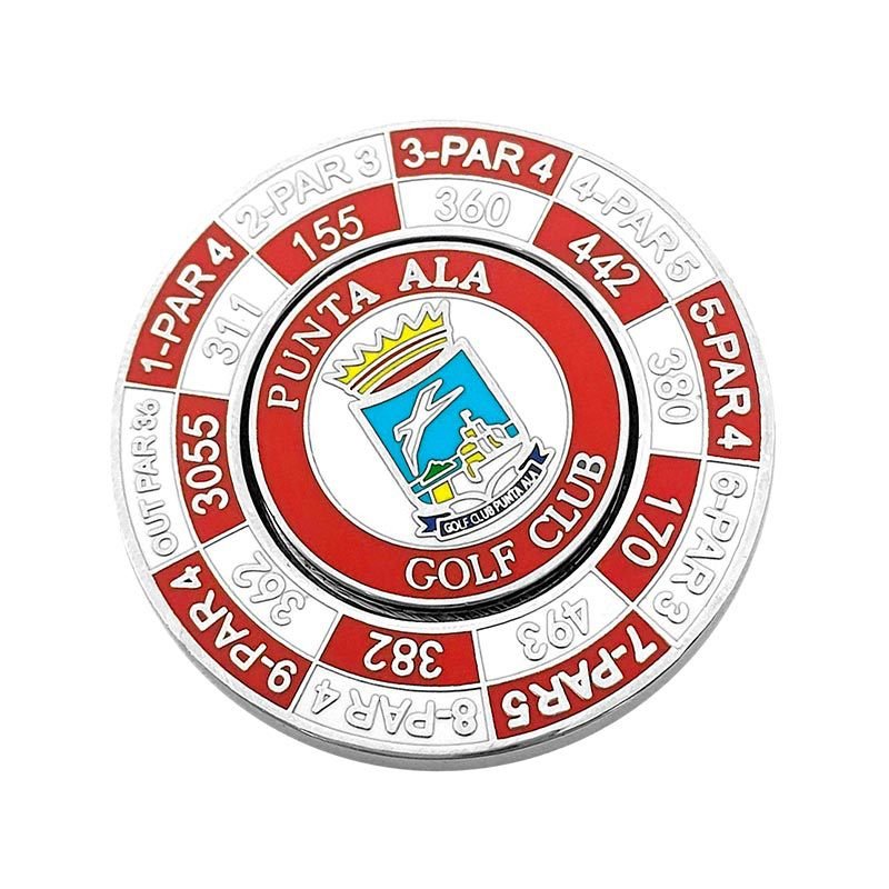 Metallic Golf Poker Chip Magnetic Ball Marker custom design removable Ball Marker