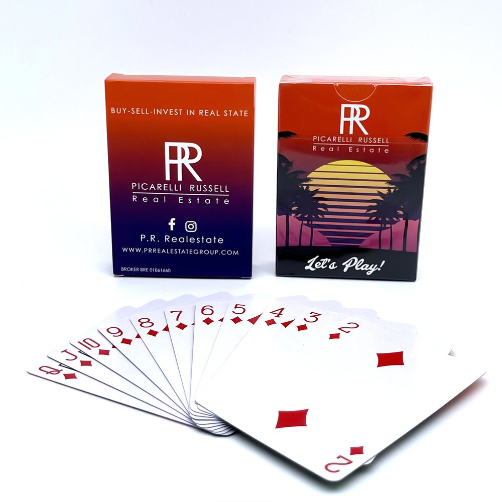 Customized Blank Sublimation Printed PVC Gold Foil Playing Poker Cards Waterproof Plastic Card Paper Playing Cards