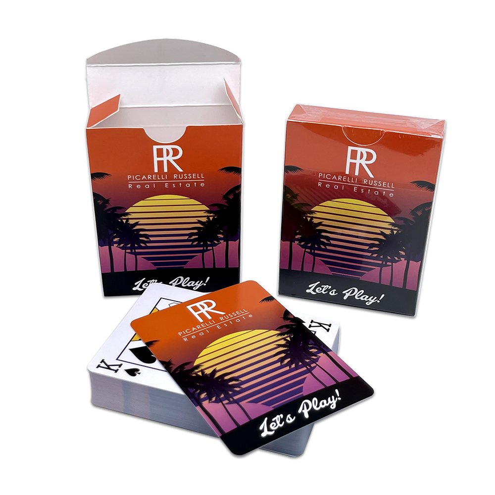 Customized Blank Sublimation Printed PVC Gold Foil Playing Poker Cards Waterproof Plastic Card Paper Playing Cards