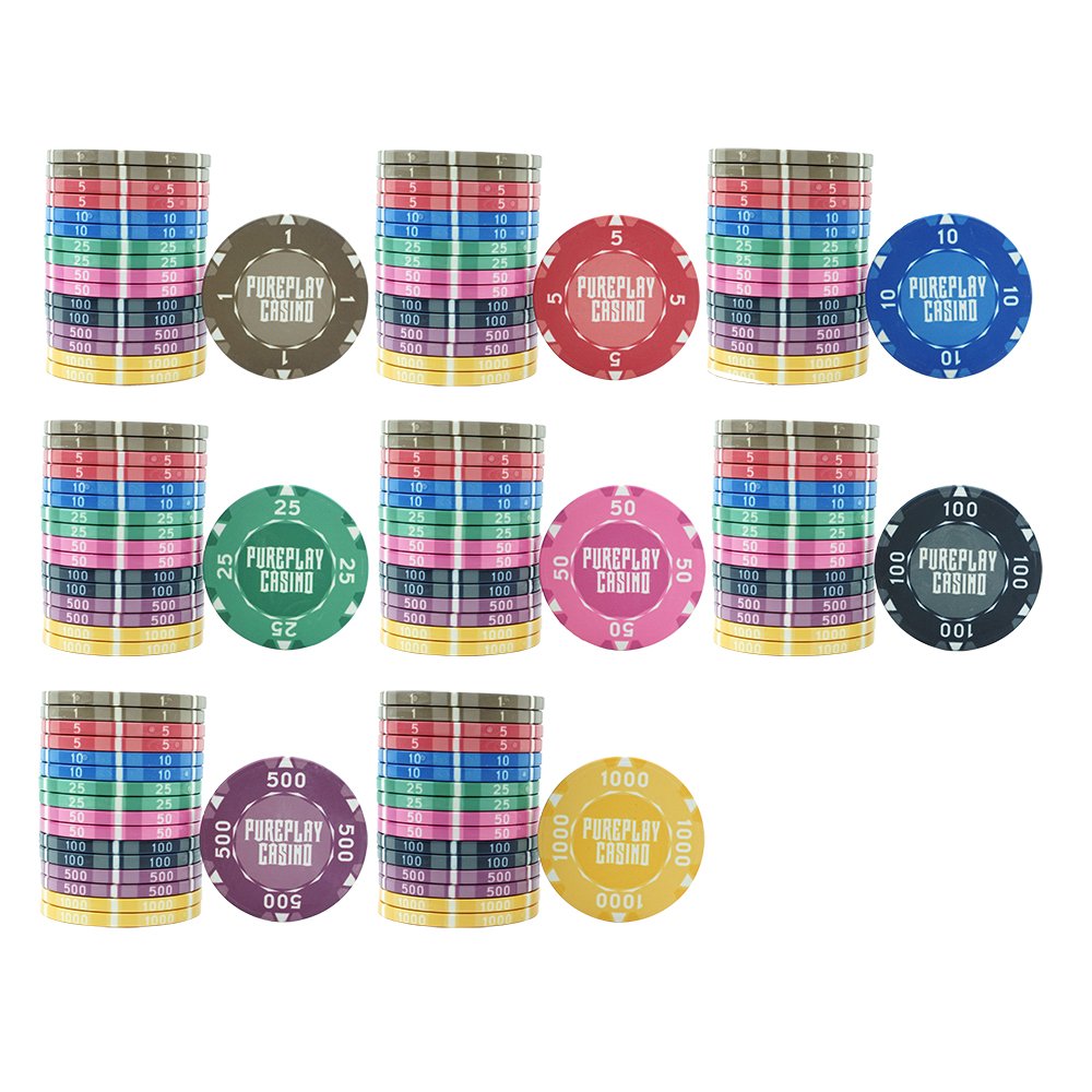 Hot selling 10g ceramic poker chips golf tournament size 39 43 45 46 50 52mm any logo design factory custom for casino game
