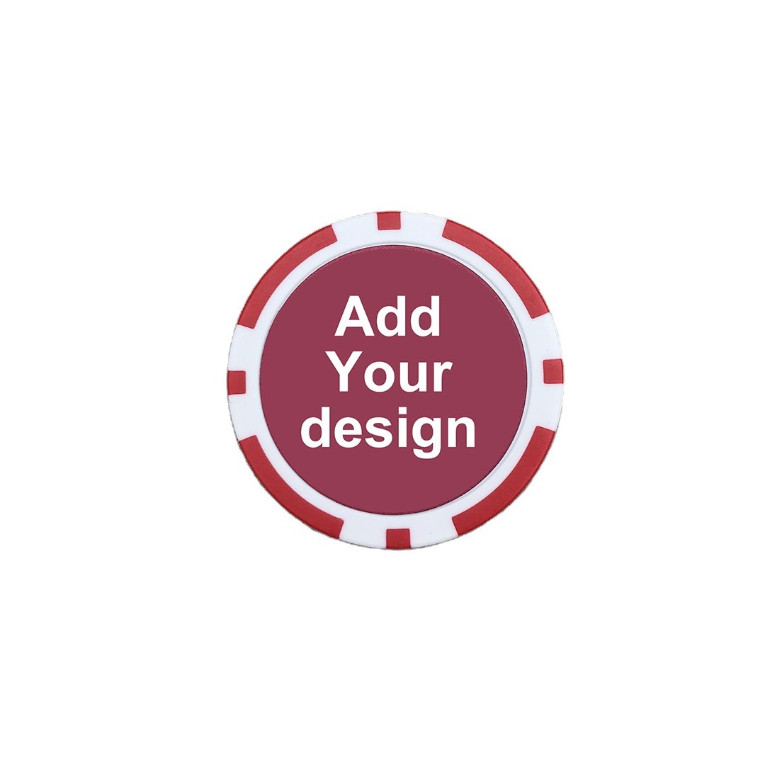 Bulk custom poker chips set with waterproof stickers