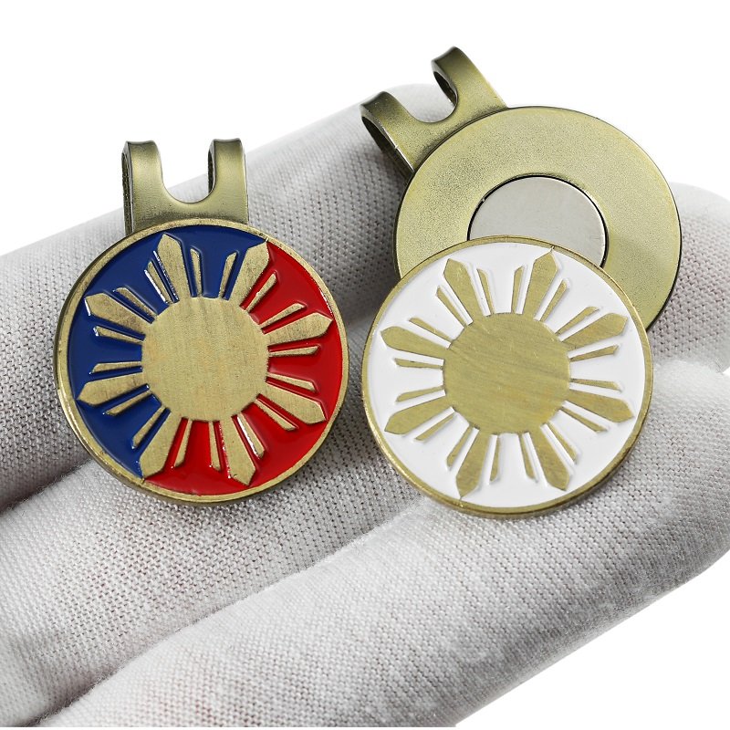 Custom Hat Clip Marker magnet badge/magnetic Poker Chip Golf Ball Marker Metal/ball Marker with Divot Tool
