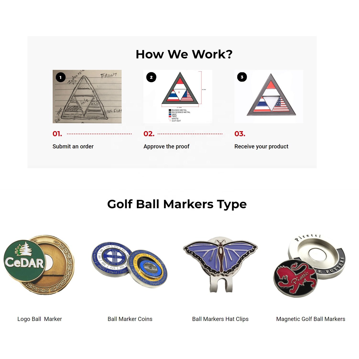 Custom Hat Clip Marker magnet badge/magnetic Poker Chip Golf Ball Marker Metal/ball Marker with Divot Tool