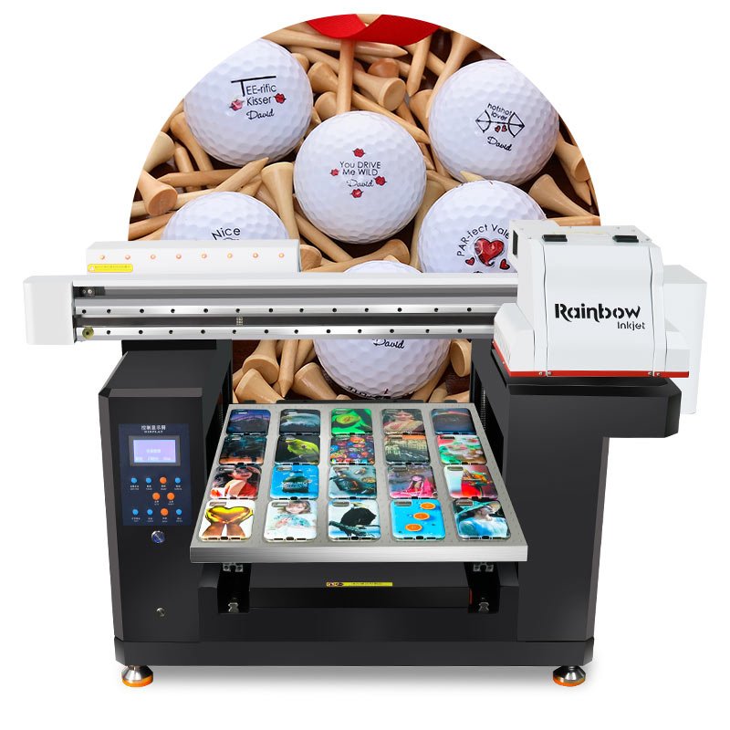 Rainbow Flatbed UV phone case Printer Size A2 5070 Poker Chip Photo Puzzle color Printing Machine Quick Speed UV Printer