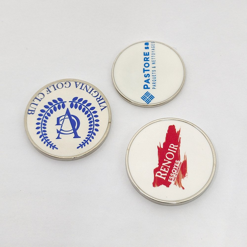 Wholesale Custom Enamel Logo Golf Accessories Club Metal Golf Ball Marker Hat Clip