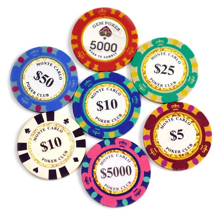Wholesale Board Game Custom Logo Personalized Blank Casino Clay Ceramic Poker Chip Set