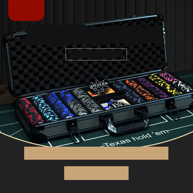 Hot Selling Poker Set 500 Chips Custom Texas Poker Thick Aluminum Box Chips Set High Quality Poker Ceramic Chip Set Factory