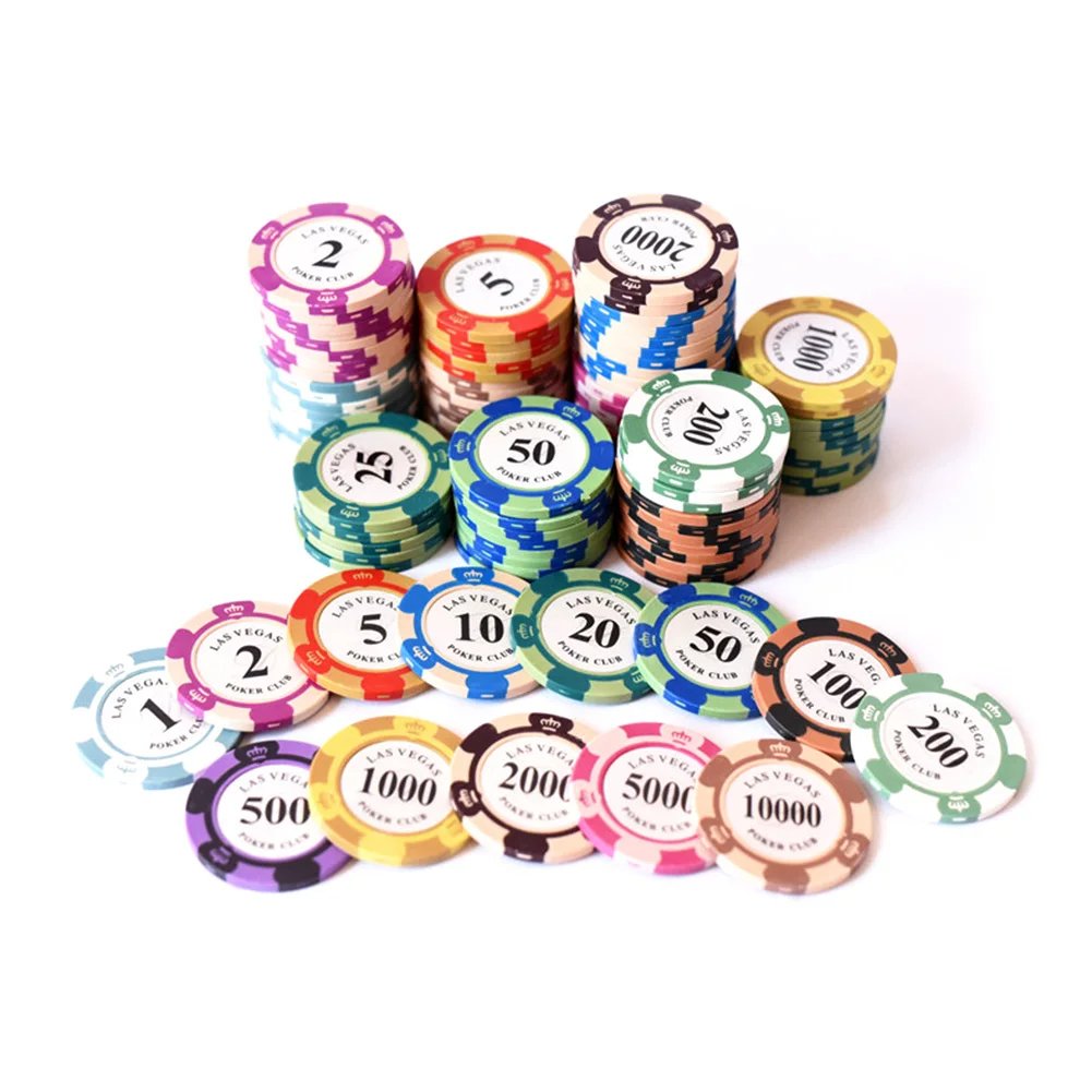 2024 High Quality Wholesale Personalize Logo 1000 Casino Chip Ceramic ABS Ceramic Clay Custom Poker Chips for Promotion Game