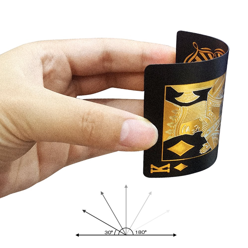 Custom Logo High Quality Smooth Black Plastic Waterproof Poker Creative Durable Gold Plated Poker Playing Cards