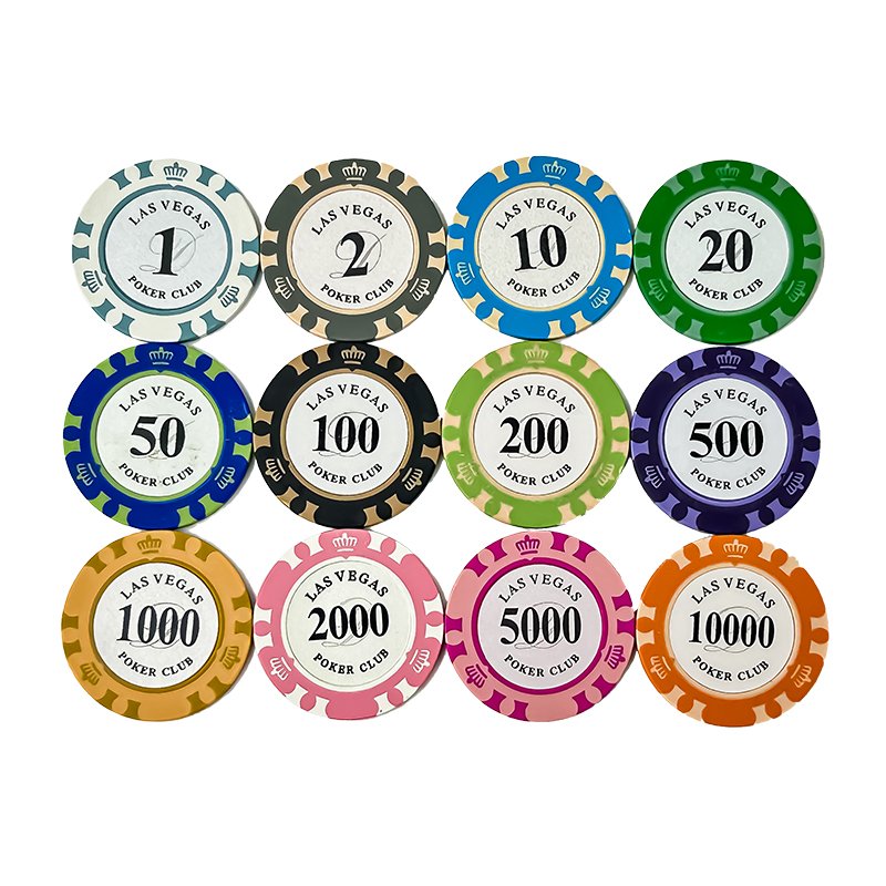 40mm Clay Poker Chips Casino Gambling Game Custom Logo for Card Board Game 14g