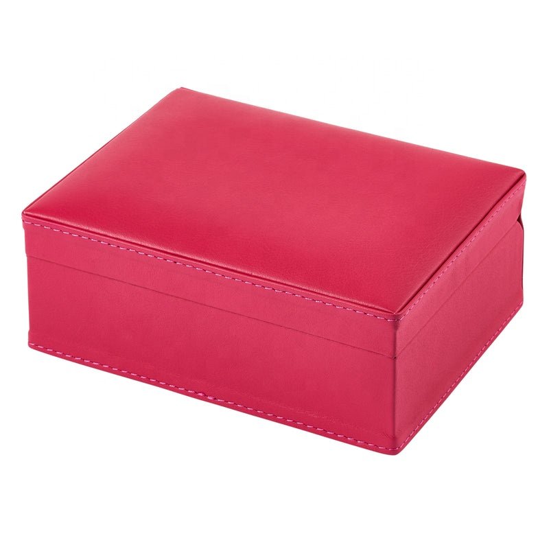 Luxury wooden pu leather two deck of playing cards poker
