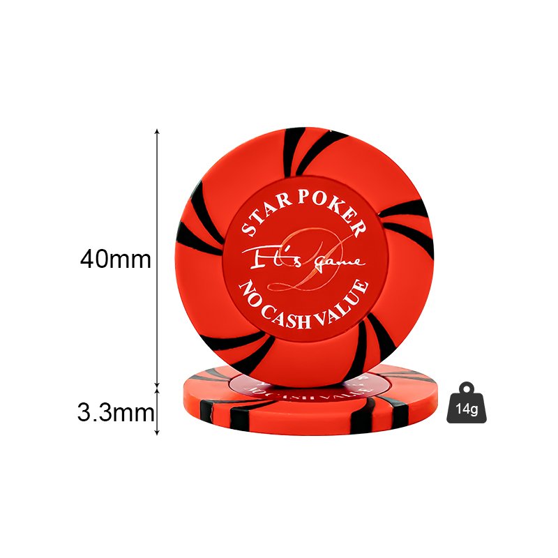 high quality casino clay poker chip ceramic waterproof custom token factory price
