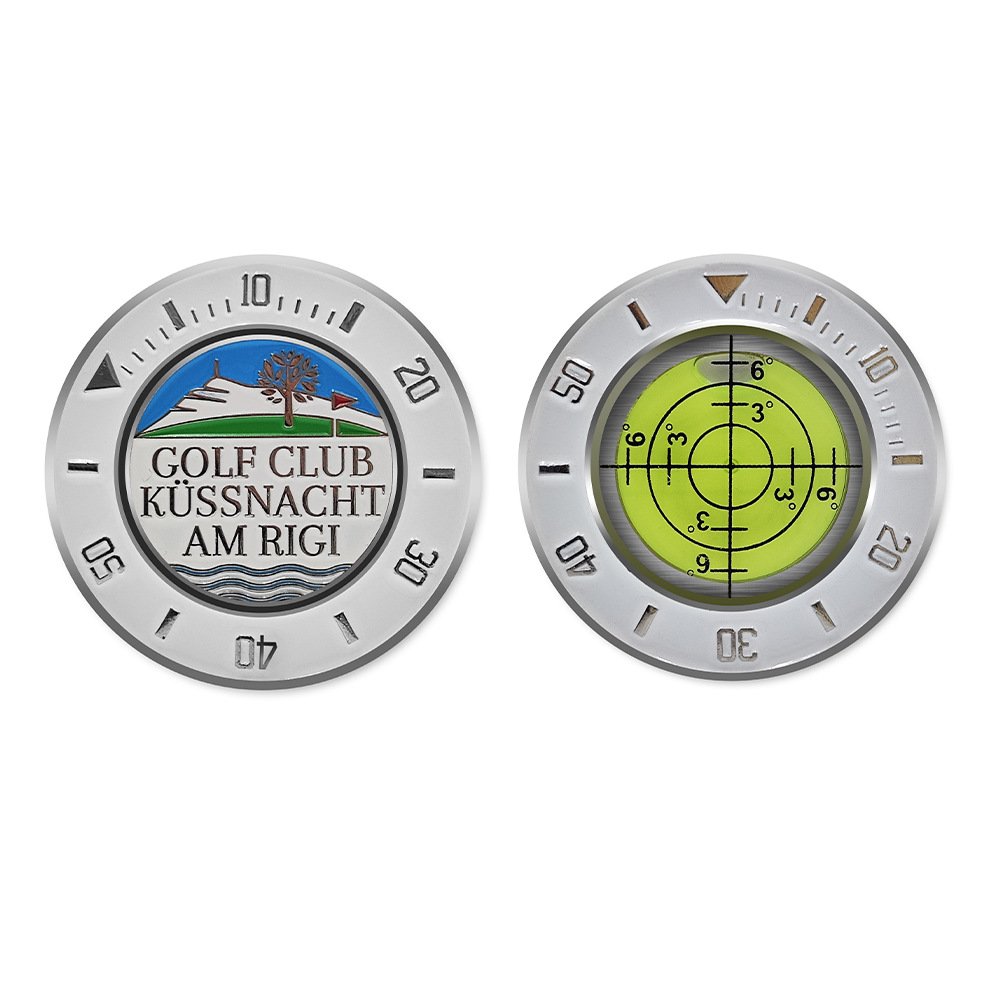 Metal Custom Design Double Side Magnetic Poker Chip Removable Golf Ball Marker