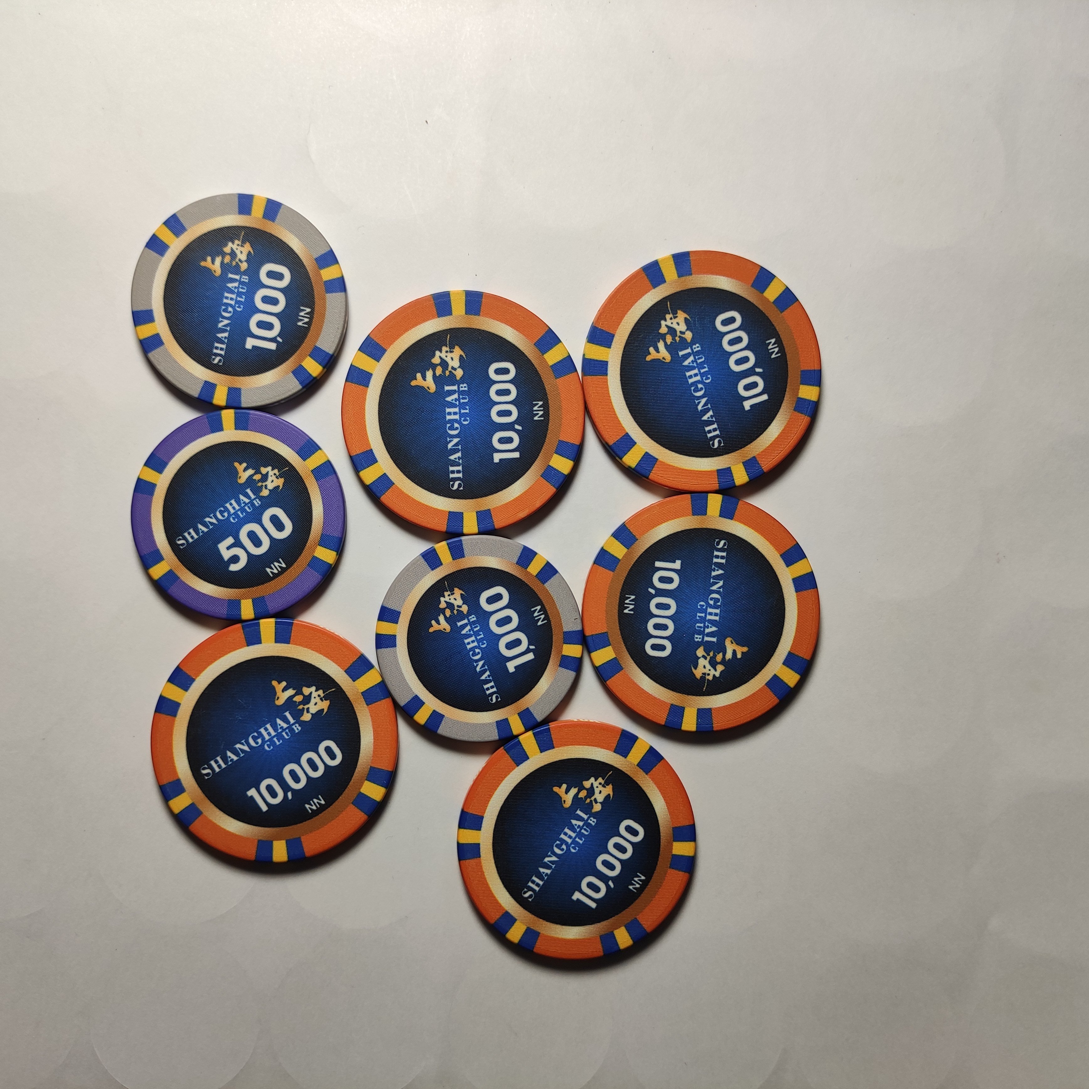 46MM ceramic poker chip custom made your design with UV mark