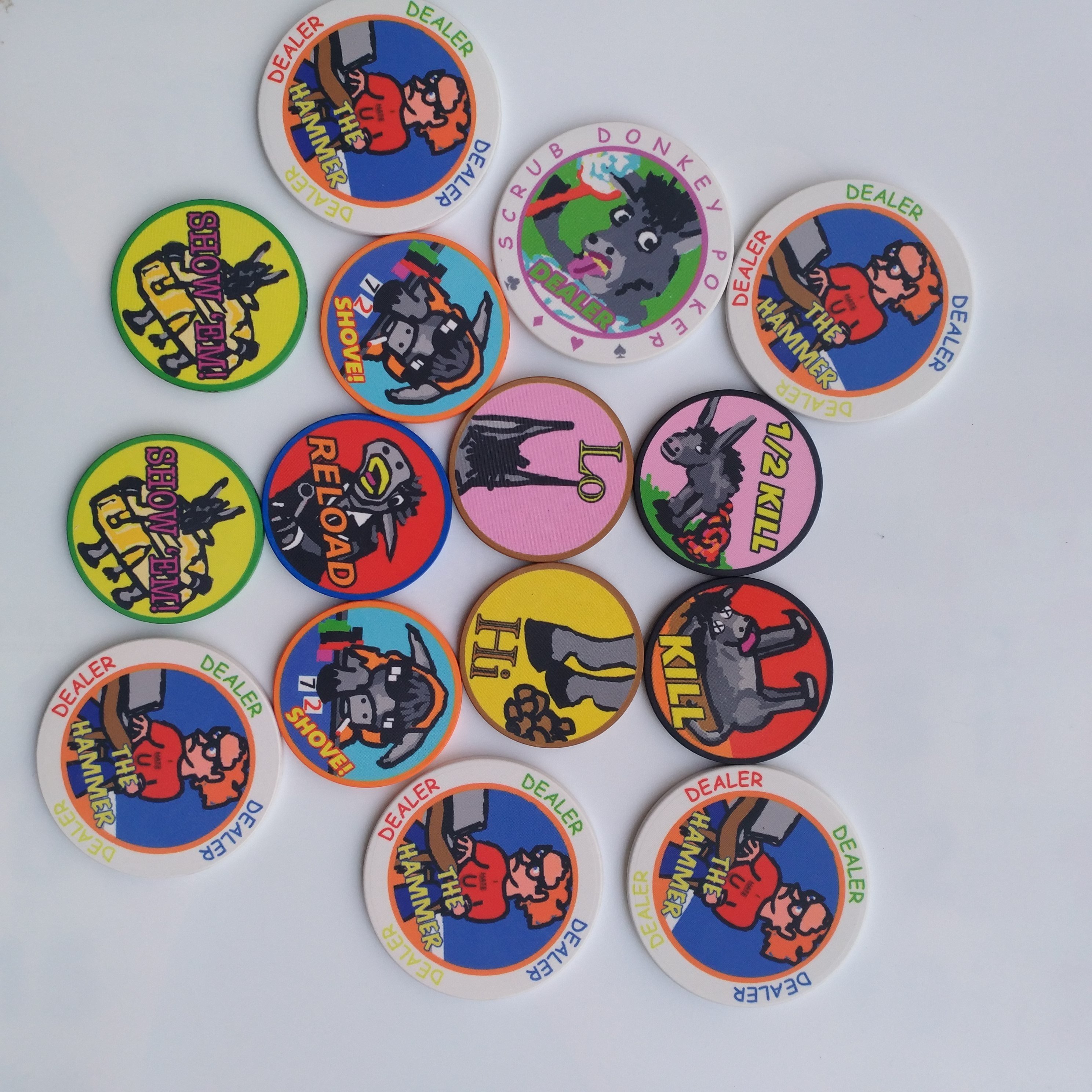 46MM ceramic poker chip custom made your design with UV mark