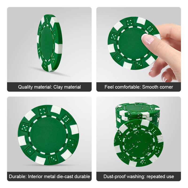 Cheap 40mm ABS Casino Poker Chips Coins 11.5g Professional for Table Game Gambling Token