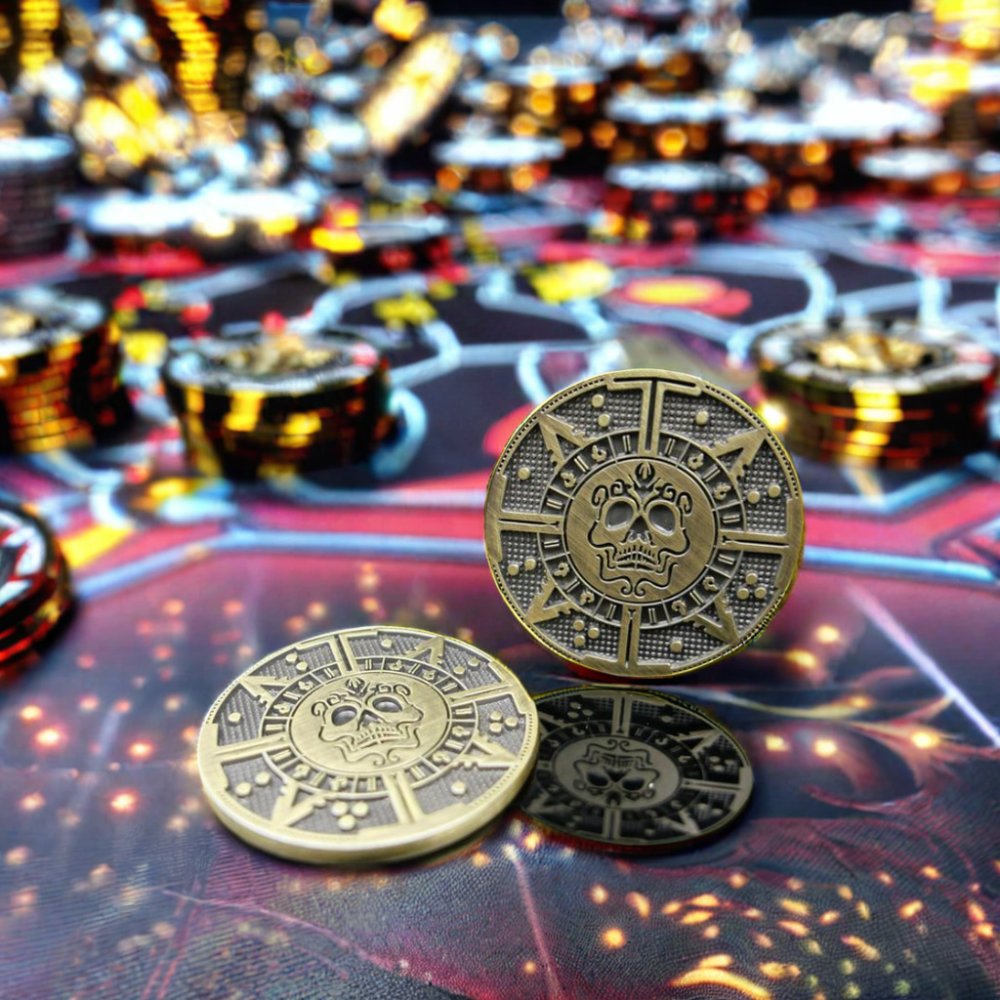 Custom Made Metal Crafts Las Vegas Gold Plated Zinc Alloy 3D Poker Chips Souvenir Coin Features Unique Logo Design