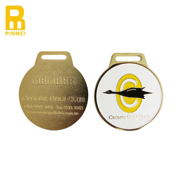 Custom magnetic golf hat clip and golf ball marker gift box set packing for club member