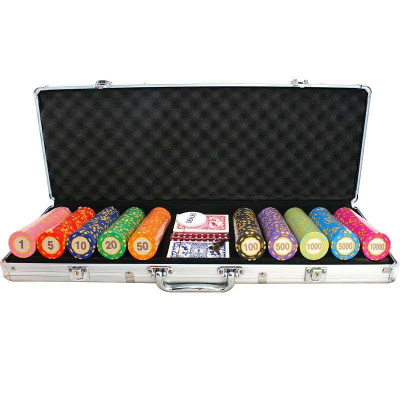 1000pcs Sticker Poker Chip Set With Aluminium