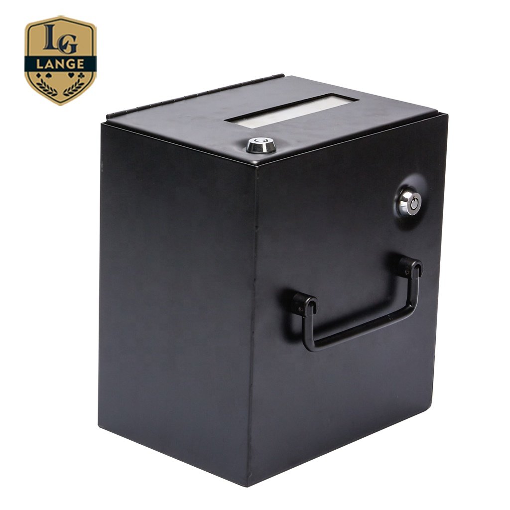 Casino Texas Poker Games Tips Box Metal Drop Box with Sleeve and locks