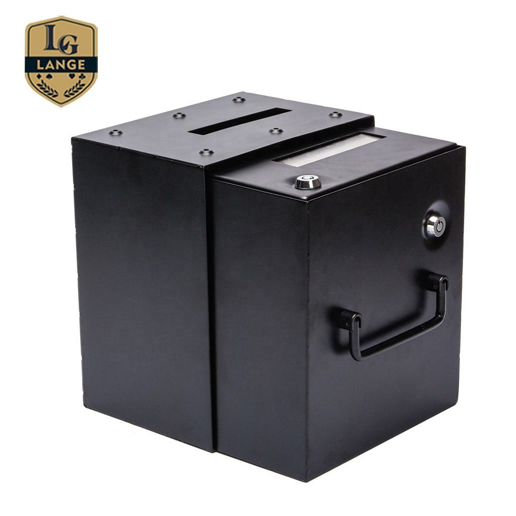 Casino Texas Poker Games Tips Box Metal Drop Box with Sleeve and locks