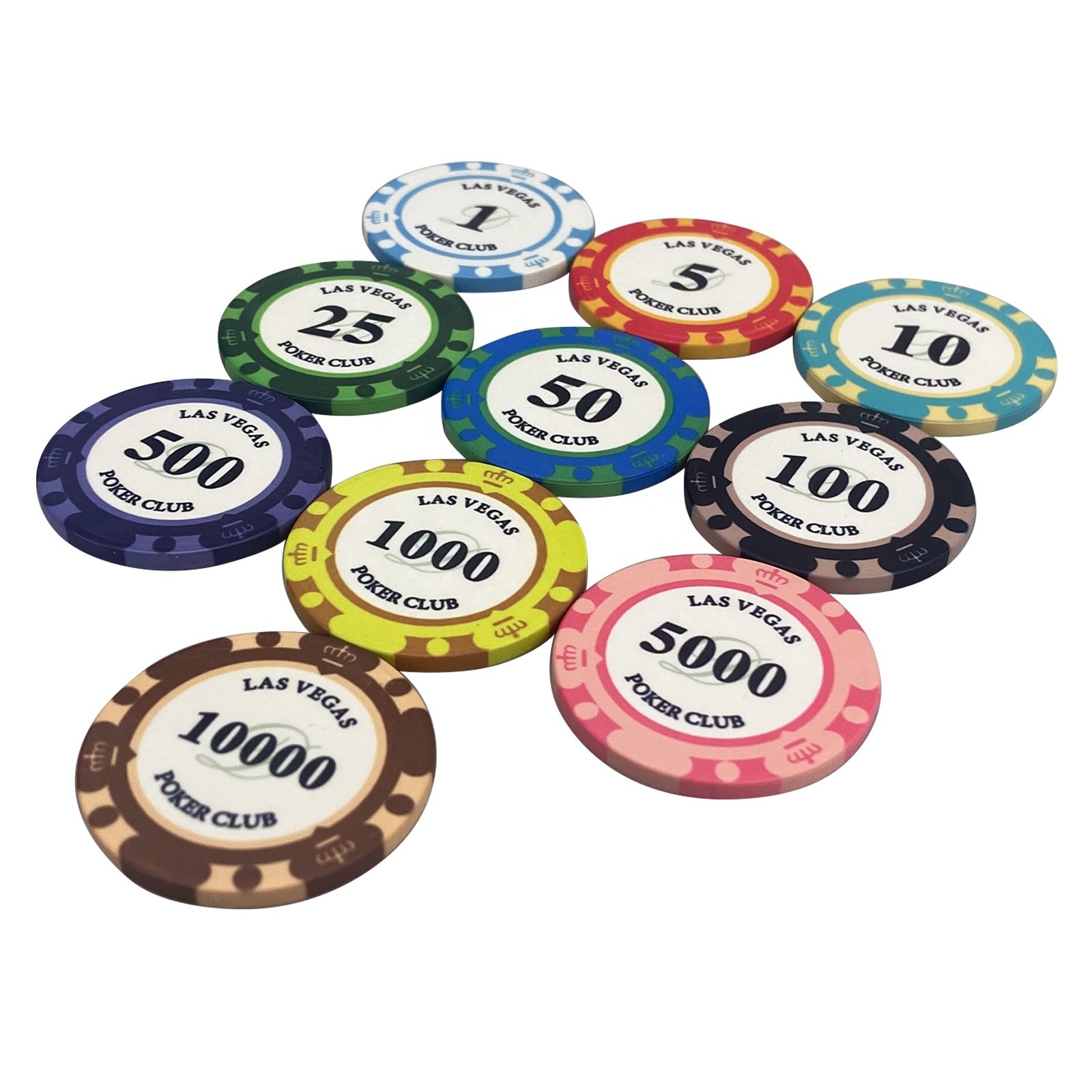Kaile factory 10g ceramic poker chips oem custom logo professional quality 39mm chip to buy for casino entertainment game